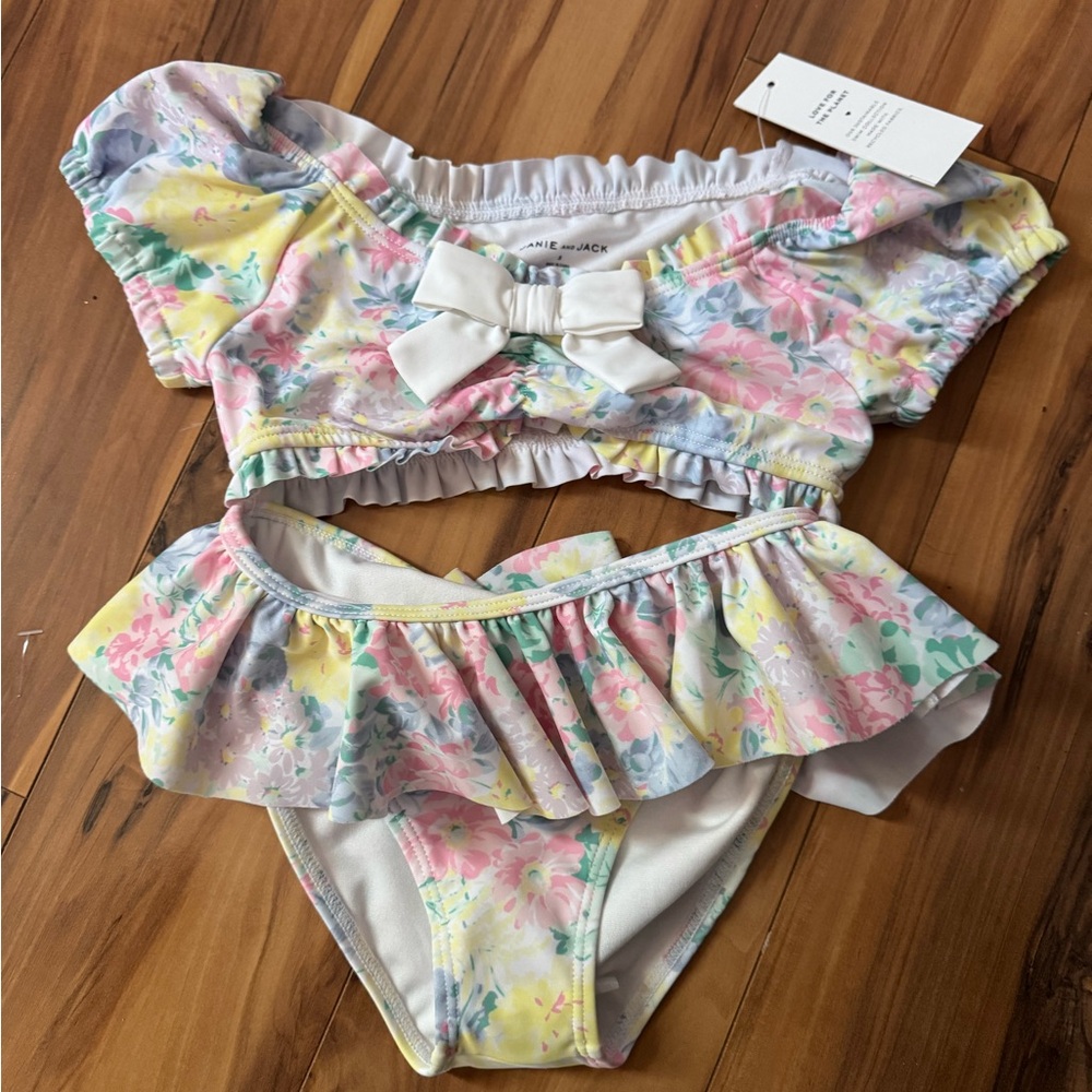 Janie and Jack Floral Kids Swim Bikini - Multicolor